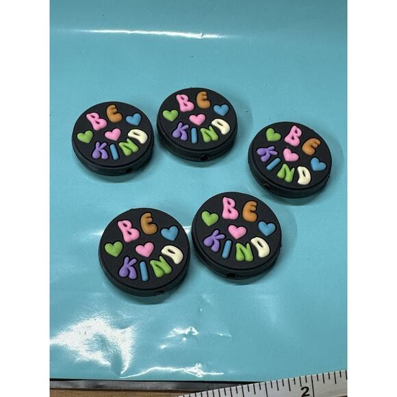 Be Kind Silicone Focal Beads DIY Beaded Pens Lot Of 5 - Picture 1 of 4